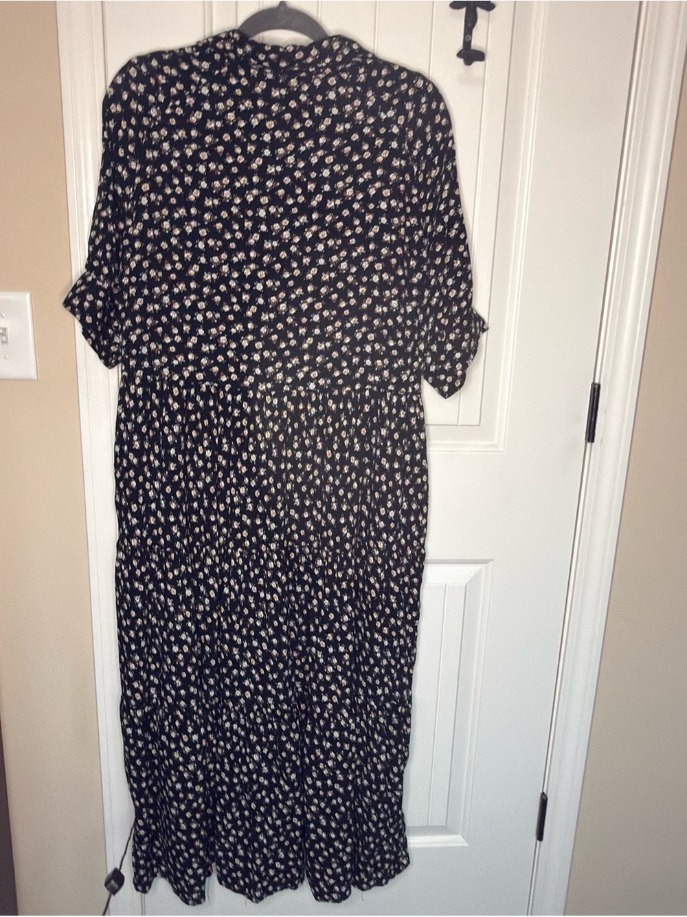 NATURAL LIFE Black Maxi Dress with White Floral Print - Picture 2 of 4